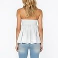 thumbnail image 3 of Vmvidoty Women's Tube Tops Ruffle Hem Sleeveless Peplum Bandeau Strappy Cami Tank Top White S, 3 of 7