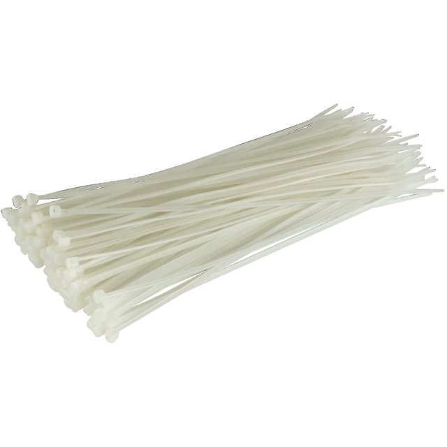 Lishi Durable Silver Cable Ties - 370mm x 4.8mm (100 Pack)