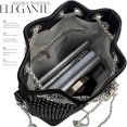 thumbnail image 4 of Bolso De Mano Shendy Vendy Con Pedreria De Cristales Brillantes Tipo Piel, 4 of 7