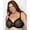 Black Hue, variant on Women's Plus Size Sheer Mesh Full Coverage Unlined Underwire Bra