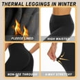 thumbnail image 5 of 3 Pack Thermal Fleece Lined Leggings Women,High Waisted Tummy Control Warm Winter Yoga Workout Thick Pants, 5 of 6