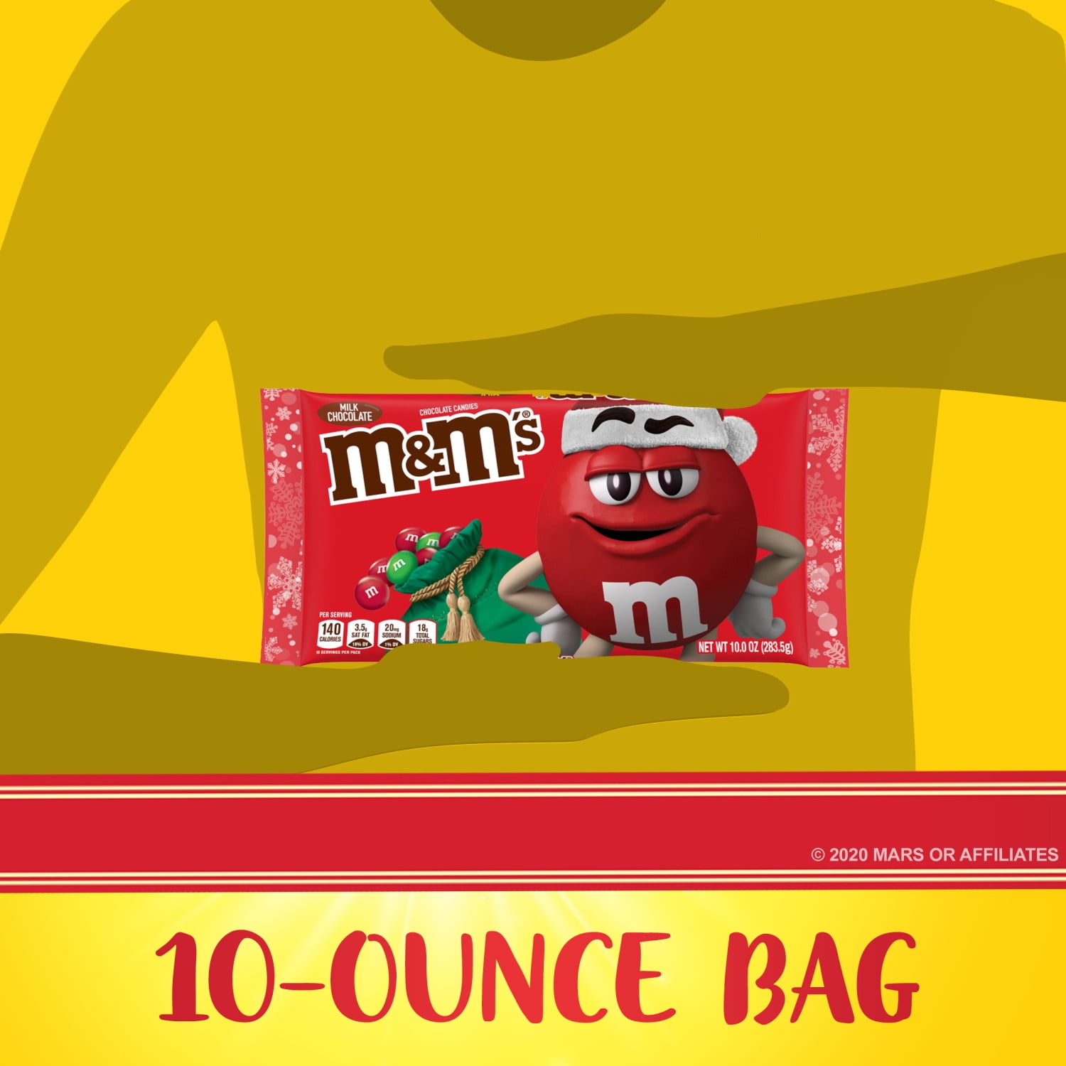 M&M'S Holiday Peanut Milk Chocolate Christmas Candy Bag, 10 oz - Harris  Teeter