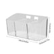 thumbnail image 3 of Estante organizador de baño montado en la pared | Caja colgante de plástico transparente | Almacenamiento para cepillo de dientes, artículos de tocador, cosméticos | 24x11x10,6cm | Blanco, Gris,, 3 of 6