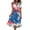Watermelon Red, variant on Women's Red White Blue Star Print Midi Dress,Sexy V-Neck Casual Summer Patriotic Sundress for Independence Day 4th of July,Blue L