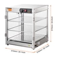 thumbnail image 6 of KFFKFF 3-Level Food Heating Showcase, 800W with Illumination for Improved Presentation, Adjustable Heat from 86℉ to 185℉, Spacious 90L Interior for Various Food, 6 of 9