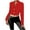 #0350-Red, variant on Uootdi Cropped Blazers for Women Button Down Long Sleeve Business Casual Suit Slim Fitted Jacket Trendy Gift Dressy Work Office B