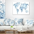 thumbnail image 4 of Designart World Map Water Splash - Abstract Map Throw Pillow - 12x20, 4 of 5