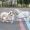 thumbnail image 3 of Pet Raincoat Jacket Coat Cape Soft Waterproof Hooded White Frosted, 3 of 13