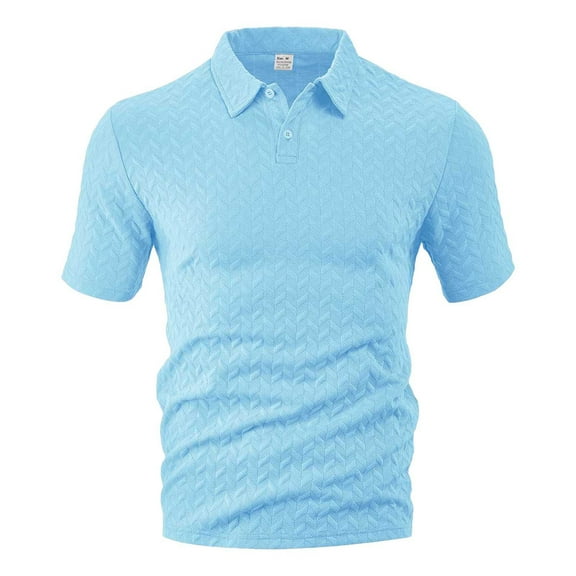 Ramiter Men's Polo Shirts Men's Polo Shirt Quick Dry Performance Short Sleeve Tactical Shirts Golf Shirt Blue,2XL