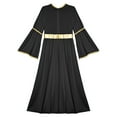 thumbnail image 6 of TiaoBug Kids Girls Angel Costume Maxi Ball Gowns Long Sleeve Princess Dress for Stage Party Black 8, 6 of 7