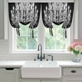thumbnail image 4 of Crystal Chandelier Balloon Curtains for Bedroom/Front Door/Bathroom, Candle Abstract Luxury Modern Tie Up Curtains 63 Inch Length Light Filtering Kitchen Curtains Shades for Windows 46"x63", 4 of 8