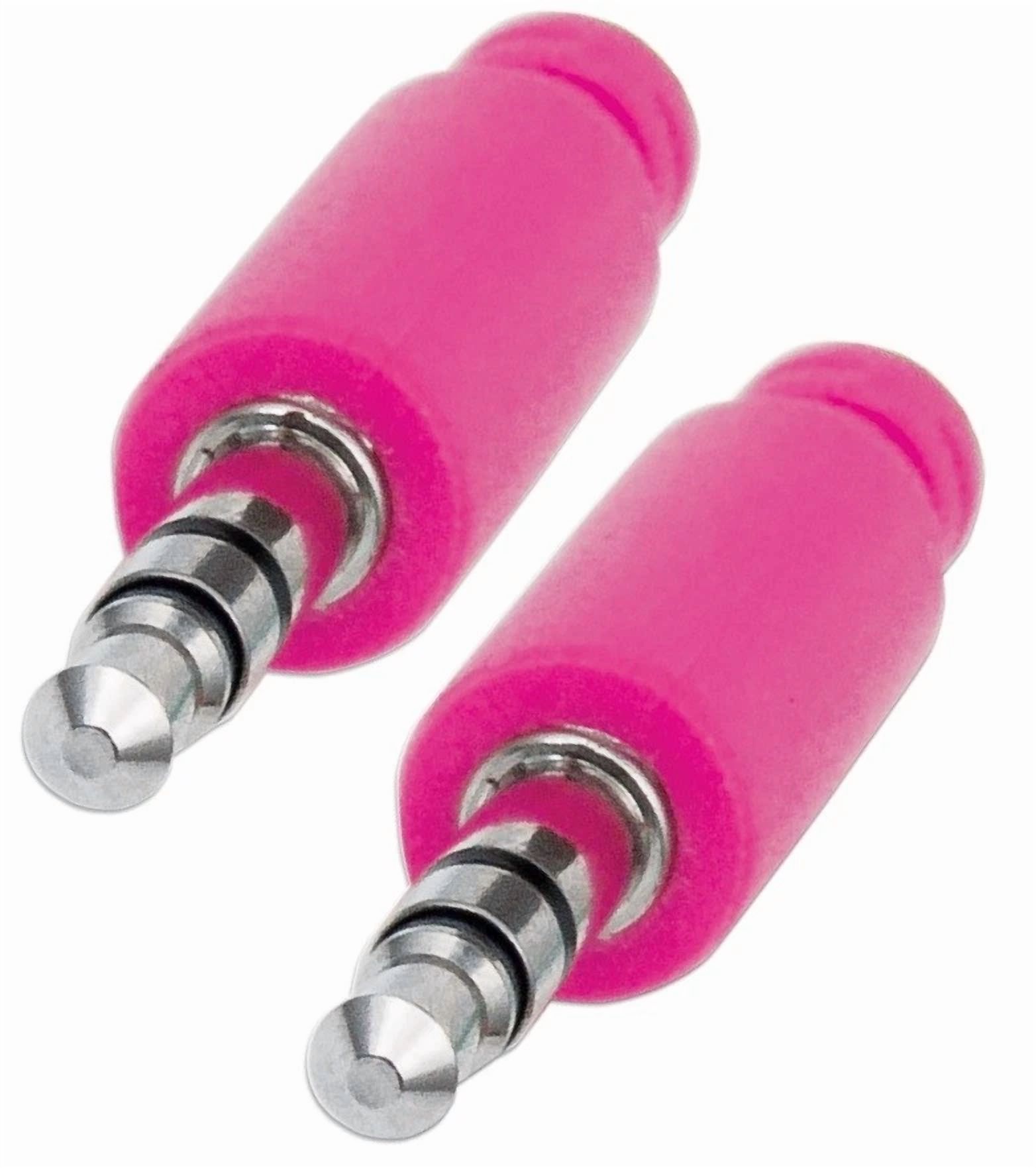 6Ft 3.5Mm Stereo Trs Male To Male Braided Audio Cable, Purple/Pink, 352833