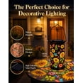 thumbnail image 4 of Solar Lanterns Colorful Sunflower Lights, Outdoor Waterproof Solar Hanging Lantern Metal LED Decorative Light for Garden Patio Decor, 4 of 9