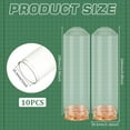 thumbnail image 2 of 10PCS 50ml/1.75 oz Glass Test Tube with Cork Stopper 1.15x3.9 Inch Clear Test Bottle Transparent Sealing Glass Bottles Jars for DIY Craft Liquids Candy, 2 of 9