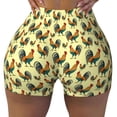 thumbnail image 2 of Fotbe Roosters In Farm Shorts Sin Costuras – Shorts Deportivos de Cintura Alta para Mujer, Elásticos para Gimnasio, Yoga, Running o Ciclismo-Large, 2 of 8