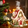 thumbnail image 4 of Clode Christmas House Incense Burner Ceramic Winter Village Decor with Chimney Hole Aromatic Ornament for Holiday Scented & Sticks Festive Tabletop Centerpiece for Christmas A Ornament, 4 of 5