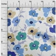 thumbnail image 2 of oneOone Polyester Spandex Blue Fabric Floral Sewing Material Print Fabric By The Yard 56 Inch Wide, 2 of 4