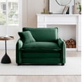 thumbnail image 2 of Dtwnek Corduroy Single Seat Sofa Chair with 1 Pillow, Upholstered Club Chair for Living Room, Bedroom, Office, Green, 2 of 9