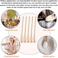 thumbnail image 4 of 12 Inch Long Handle Wooden Spoons Wooden Cooking Spoons Wooden Oval Spoons Wooden Mixing Spoons Wooden Tasting Spoons Wooden Cooking Mixing Oval Spoons (4), 4 of 7