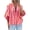 Pink, variant on Women Summer V Neck Top Cute Casual Flowing Blouse