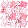 thumbnail image 1 of Ganeen 60 Piezas Cuadrados de Tela para Patchwork 25x25 cm con Lazos Rosados, 1 of 6