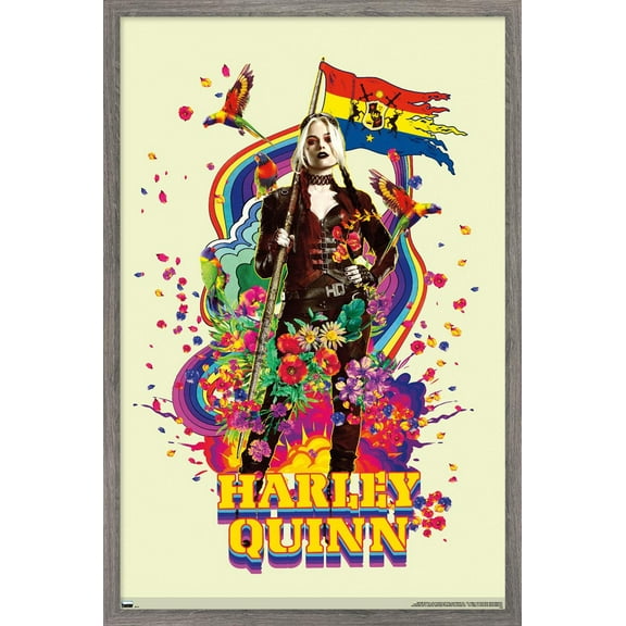 DC Comics Movie The Suicide Squad - Harley Quinn Wall Poster, 22.375" x 34", Framed