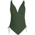 thumbnail image 5 of Babysbule Swimsuits for Women Women Ruffles Soild Bodysuit Sexy Backless Halter Beach Bikini Swimwear, 5 of 5