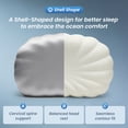 thumbnail image 6 of COOKCOK Ergonomic Cervical Memory Foam Pillow for Neck Pain Relief, Cooling Shell Cloud Bed Pillow for Side Back Sleepers, Grey, 6 of 7