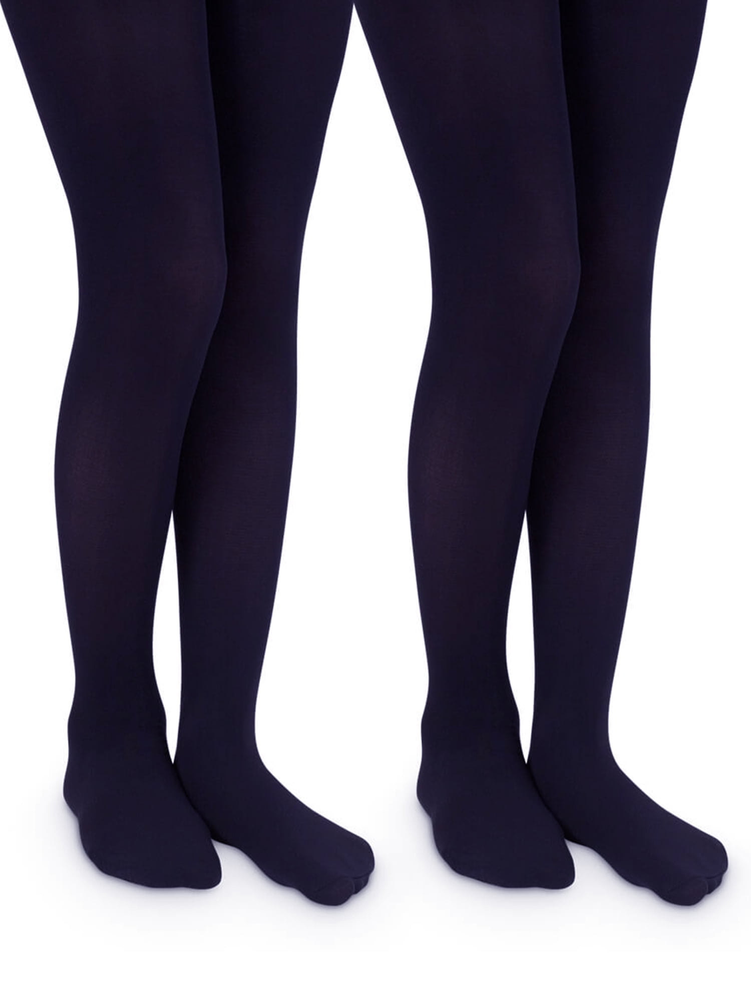 2 Pack Girls 40 Denier Black Navy Blue Tights Back To School Age 7-14 Years 