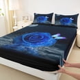 thumbnail image 3 of Homewish Blue Rose Twin Sheet Sets,Romantic Flower Twin Fitted Sheet,Chic Butterfly 03 For Girls Kids,Breathable Home Decor,3-Piece, 3 of 7