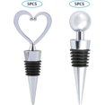 thumbnail image 4 of Tapón de vino de 10 piezas, tapón de botella de bebida para colección de vino, sello de ahorro de cerveza de champán de vino tinto (5 en forma de corazón + 5 en forma de bola), 4 of 5
