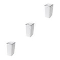 thumbnail image 1 of mmirethe 1/2/3 Nordic Trash Can - Press Open Lid Wide Application Less Space Rectangular Trash Large Capacity White S 3PCS, 1 of 6