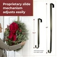 thumbnail image 6 of Haute Decor Adapt™ Adjustable Length Wreath Hanger with 2 Interchangeable Icons - 2 Pack Antique Brass, 6 of 12