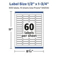 thumbnail image 6 of Avery Glossy Clear Rectangle Labels, .5" x 1.75", 600 Labels, 6 of 9