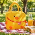 thumbnail image 4 of Clearance! Lunch Bag Cartoon Zipper Kids - Portable Insulated Thermal Tote with Handle, Cute Lunch Box Bag and Storage Bag for School and Picnic,Yellow, 4 of 6