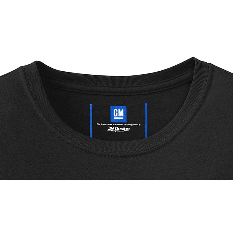 JH Design Group Men's Chevy Corvette C6 Logo T-Shirt - Black Crew Neck Graphic Tee, 100% Cotton