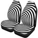 thumbnail image 1 of Juego de 2 fundas para asientos de coche ABPHQTO color negro y blanco protector universal para asientos delanteros, 1 of 4