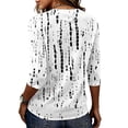 thumbnail image 6 of Domzest Womens Half Sleeve Tops Crew Neck Boho Floral Graphic Shirts Lightweight Loose Fit Dressy Casual Tunic Tops White S, 6 of 6