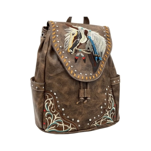 Horse Western Leather Backpack