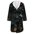 thumbnail image 4 of Women's Fleece Plush Robe Long Warm Plush Bathrobe Loungewear Jacket Printed Comfort Robe, 4 of 5