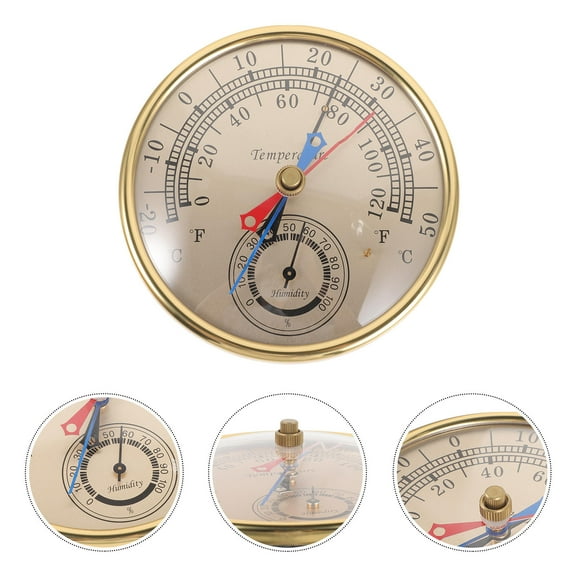 Masteelf Thermometer Hygrometer with Glass Plastic Material for Home Use Assorted Color