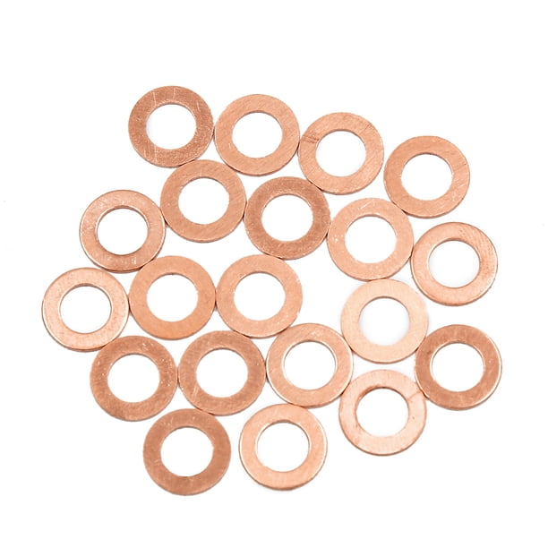 20 piezas de 8 mm de diámetro interno Arandelas de cobre Juntas de sellado plano círculos