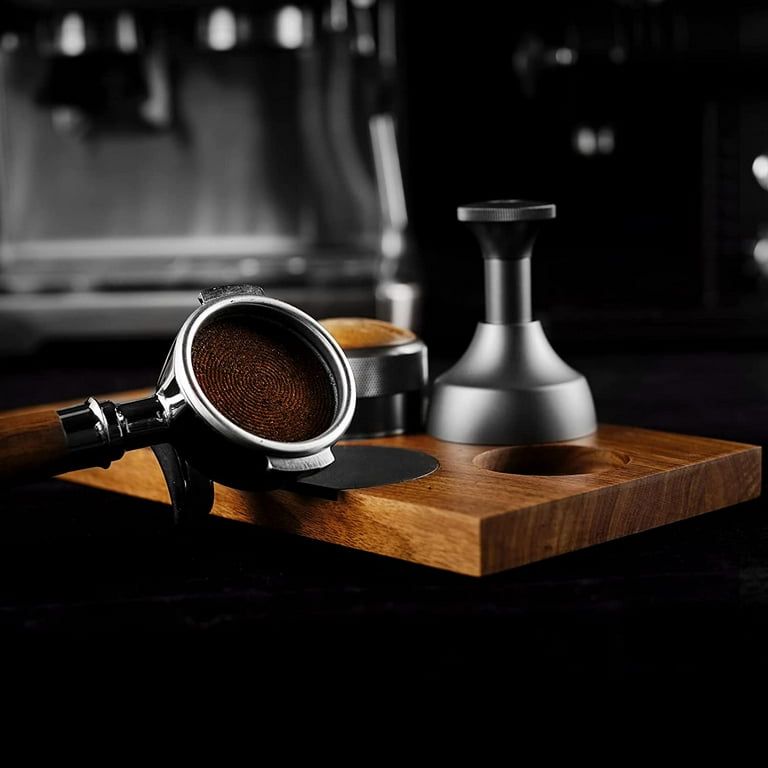 Tamping Station Espresso Tamper Holder-Walnut Wood - Coffee Espresso Machine  Accessories - Coffee Tamper Stand Portafilter Stand 