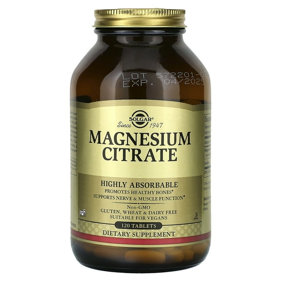 Solgar Magnesium Citrate, 120 Tablets