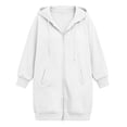 thumbnail image 6 of Maplenight Women's Plus Size Zip Up Hoodie Long Sleeve Full Zip Hooded Sweatshirts with Pockets Casual Loose Fall Jackets, 6 of 6