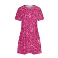 thumbnail image 4 of Vestidos de Verano de Mujer Cuello Redondo Manga Corta Impreso, Ligero Y Cómodo Vestidos Casuales para Mujeres, 4 of 8