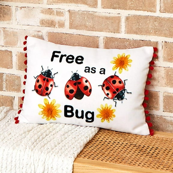 Ladybug Embroidered Accent Pillows - Keep it Simple