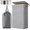 Light Gray, variant on Norcho Slim Laundry Hamper with Lid, Narrow Collapsible Laundry Basket with Removable Bag and Bamboo Handles, Dark Gray, 65L