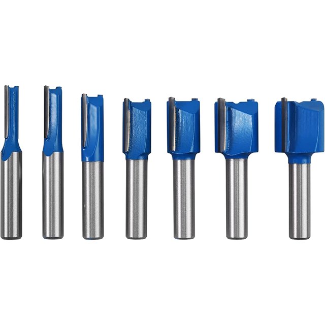 Cortador de carpintería recto ShuxiuWang 7 piezas 8 mm 6mm 8mm 10mm 12mm 14mm 18mm 20mm Kit de herramientas de avellanado de carburo de tungsteno antioxidante
