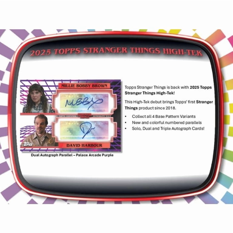 Topps 2025 Stranger Things High-Tek Hobby Box, 8 Cards per Pack